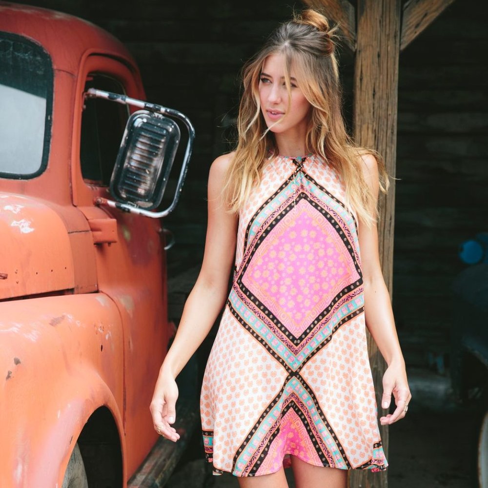 MinkPink African Trance Swing Dress